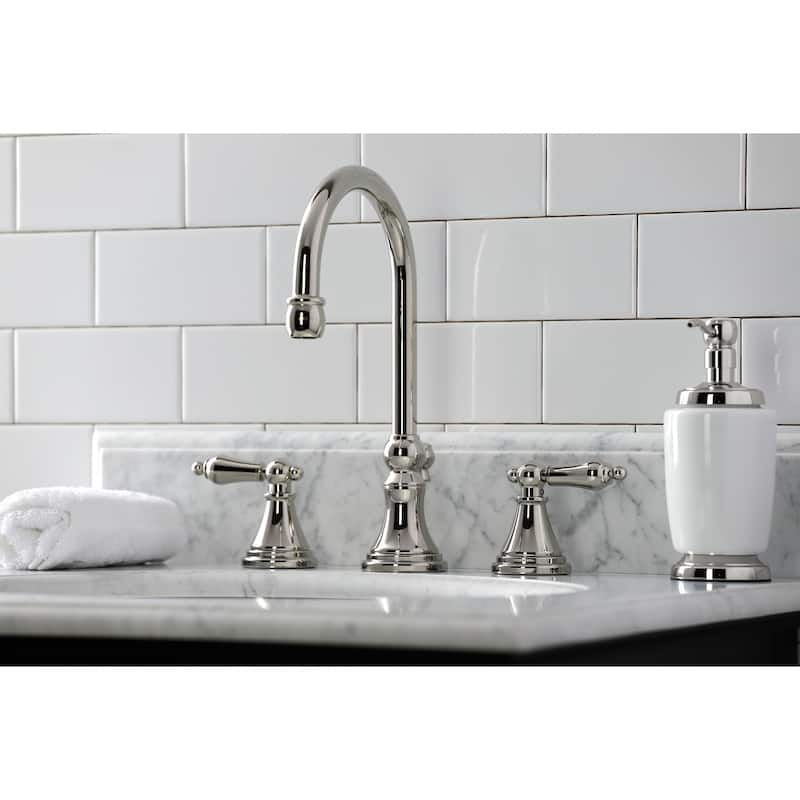 Governor 8 in. Widespread Bathroom Faucet - Polished Nickel