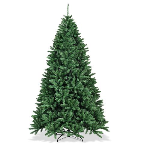 Costway 7.5ft Hinged Christmas Tree Douglas Full Fir Tree 2254 Tips - 7.5 FT