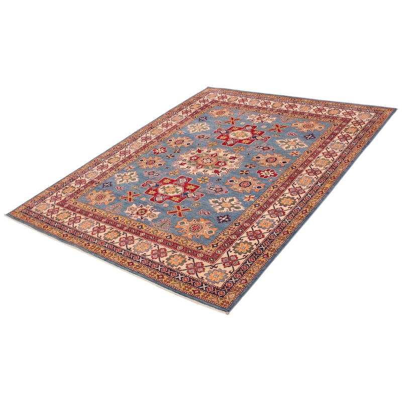 ECARPETGALLERY Hand-knotted Uzbek Ghazni Blue Wool Rug - 8'3 x 10'1