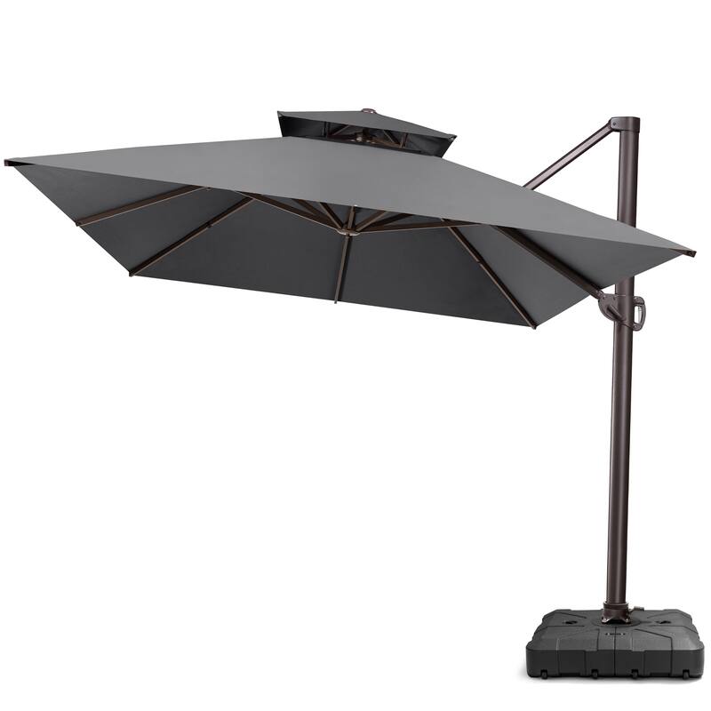 Pellebant 10 X 13 Feet Outdoor Cantilever Umbrella with Base
