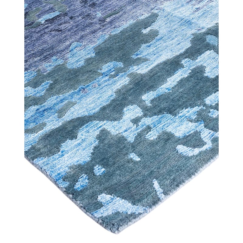 Modern One-of-a-Kind Handmade Area Rug - Gray, 8' 2" x 10' 2" - 8' 2" x 10' 2"