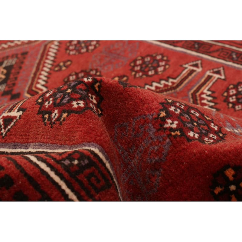 ECARPETGALLERY Hand-knotted Baluch Red Wool Rug - 4'0 x 7'5