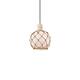Option Antique Brass / White Glass with Brown Rope