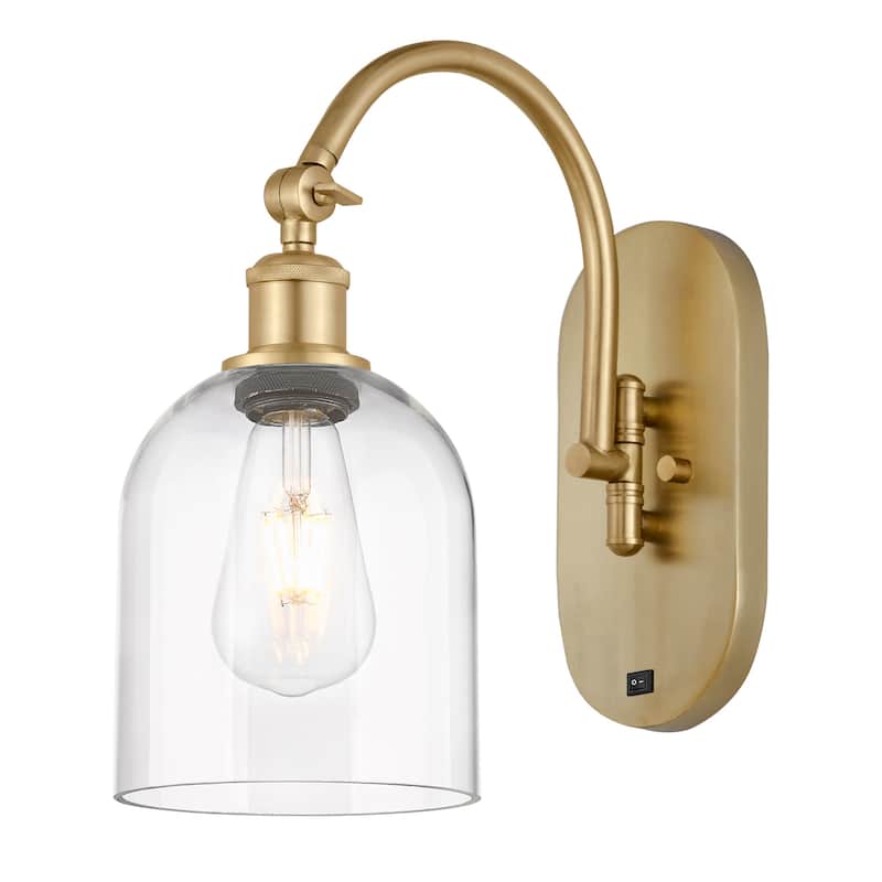 Innovations Lighting 518-1W-13-6 Bella Sconce Bella 13" Tall Wall - Satin Gold / Clear