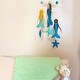 preview thumbnail 2 of 3, Handmade Blue Mermaid Felt Nursery Mobile