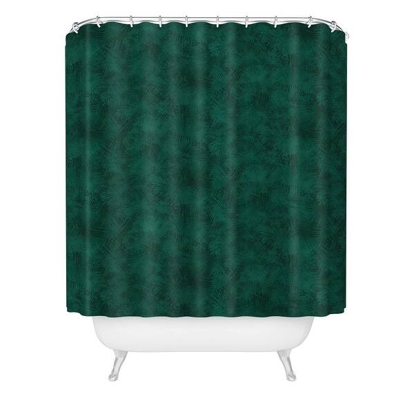 Lathe & Quill Emerald Scraped Texture Shower Curtain Bed Bath