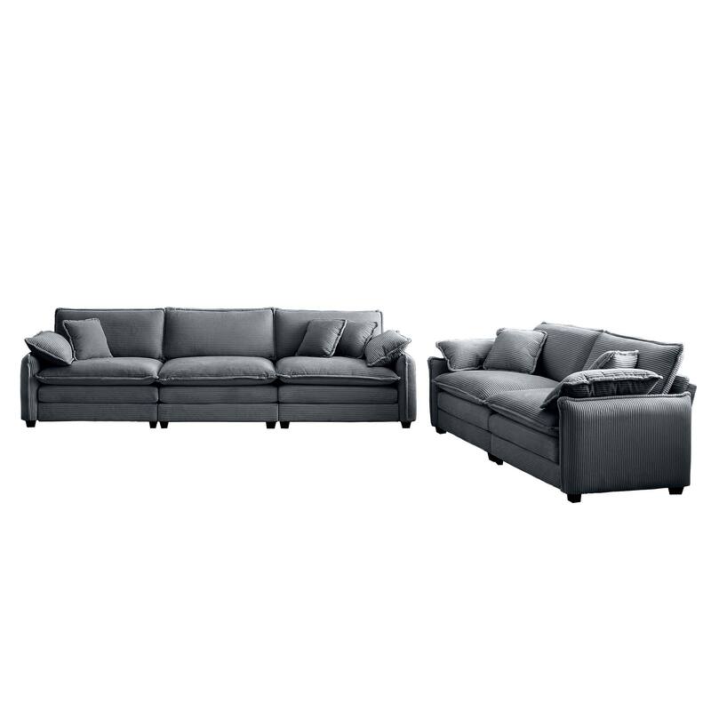 3+2 Seater Flexible Combinations Sofa Set with Pillows