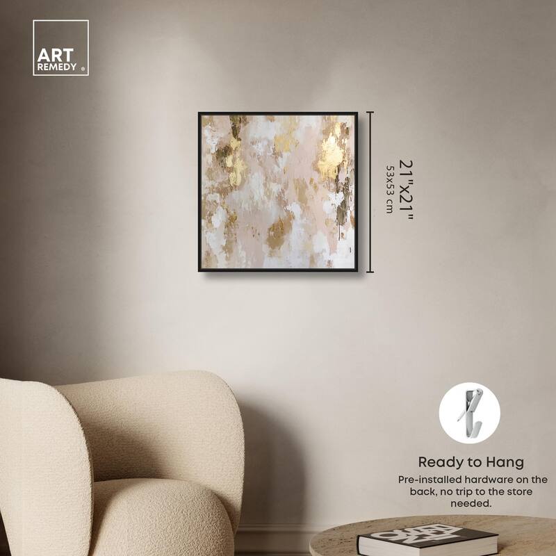Golden Glimmer Gesture I Canvas by Art Remedy