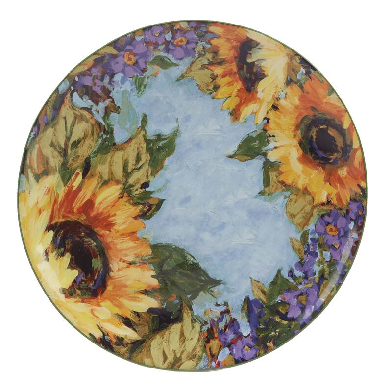 Certified International Sunflower Bouquet 11" Dinner Plates, Set of 4 - 10.75' x 11'