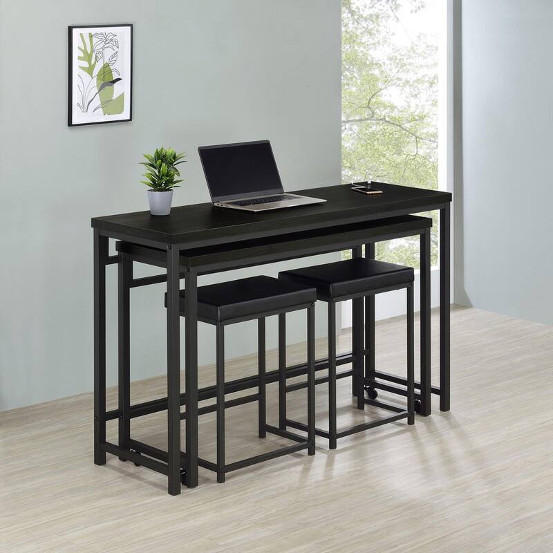 Klekner Black 4-piece Counter Height Table Set