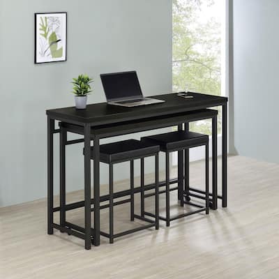 Klekner Black 4-piece Counter Height Table Set