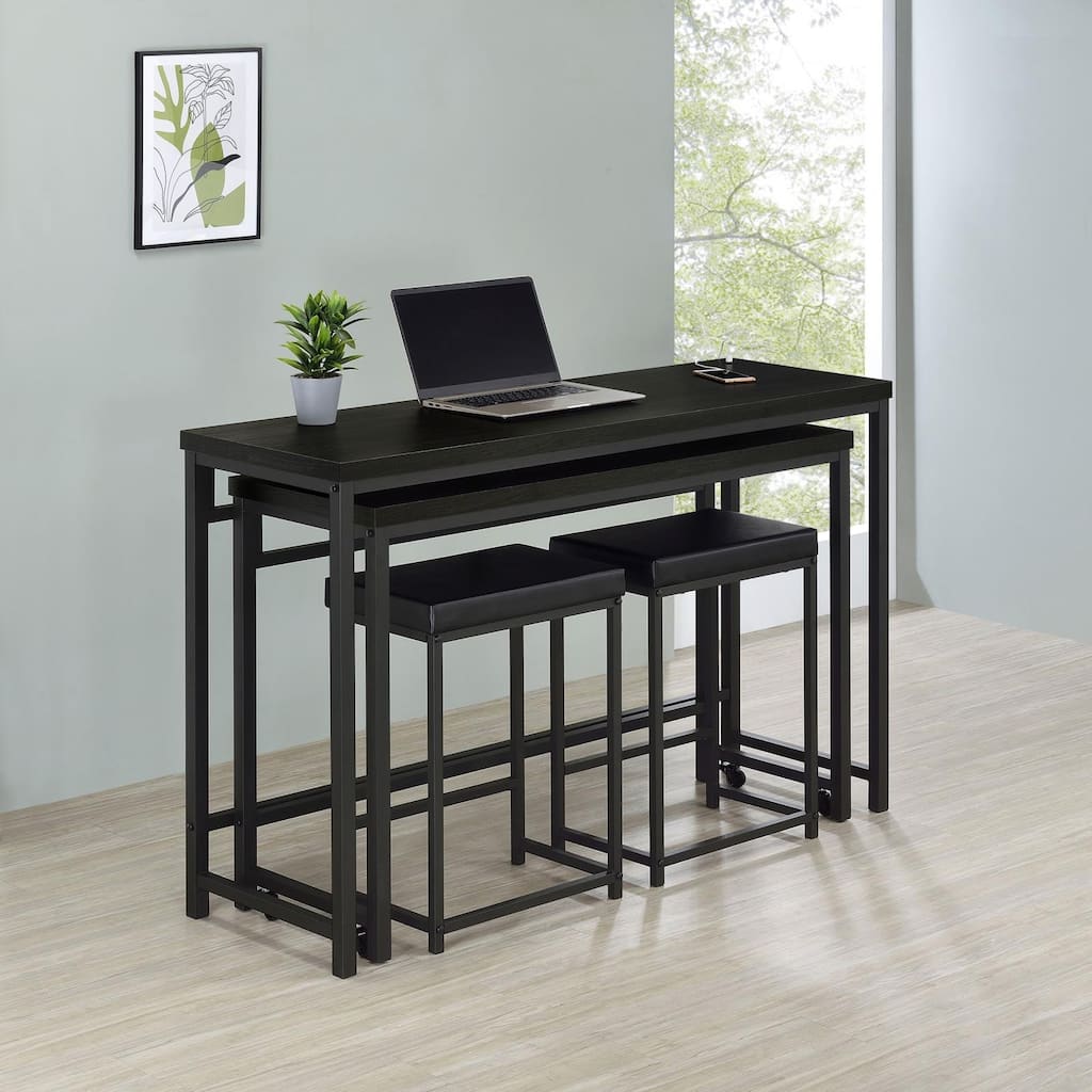 Klekner Black 4-piece Counter Height Table Set