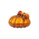 Glitzhome Amber Crackle Handblown Decorative Glass Pumpkins