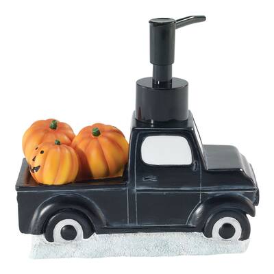 Black Truck with Pumpkins Lotion Pump - Multicolor