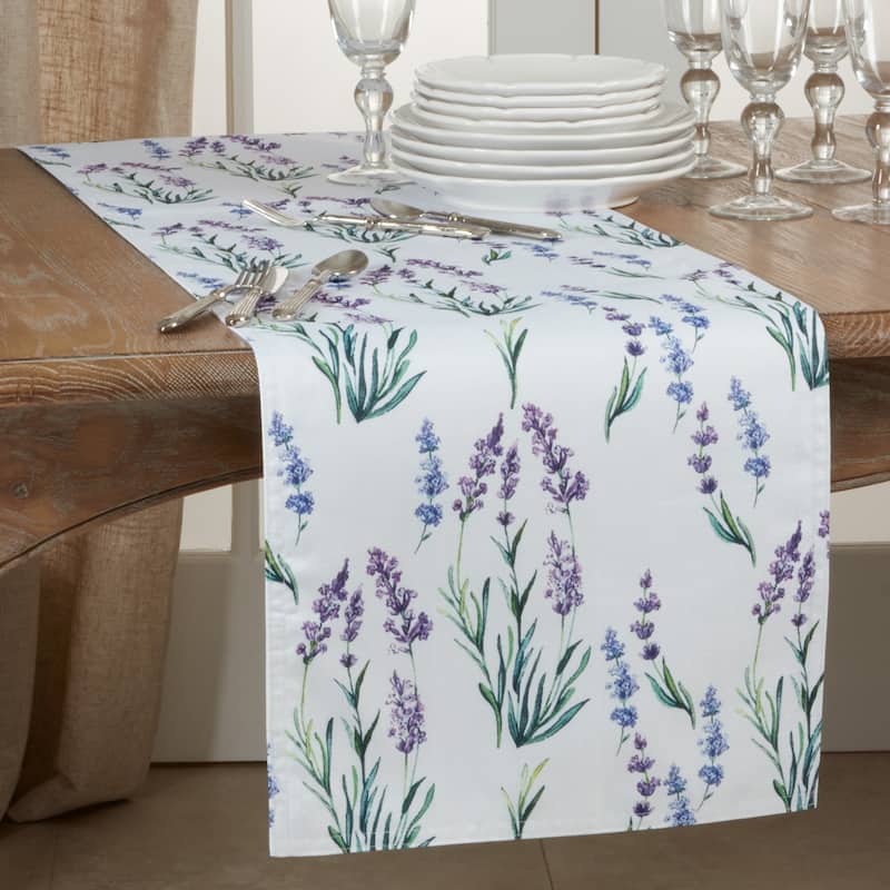 Table Runner With Lavender Design - 16"x72"