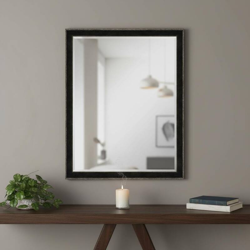 HomeRoots 52" Dark Brown Wood Accent Mirror - 40.00 in. x 52.00 in. x 2.00 in. - 40.00 in. x 52.00 in.  x 2.00 in.