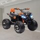 preview thumbnail 9 of 7, 12V Kids ATV Ride-On Toy with Rechargeable Battery, LED Headlights, Wide Wheels, Music Player, for Boys and Girls - Orange