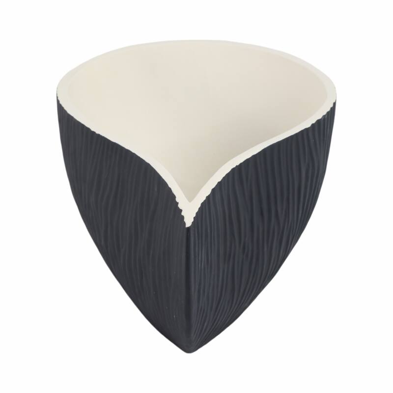Teardrop Textured Decorative Bowl for Home Decor - Black and White