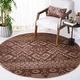 preview thumbnail 67 of 121, SAFAVIEH Adirondack Dixie Rustic Boho Rug 4' Round - Camel/Chocolate - Round
