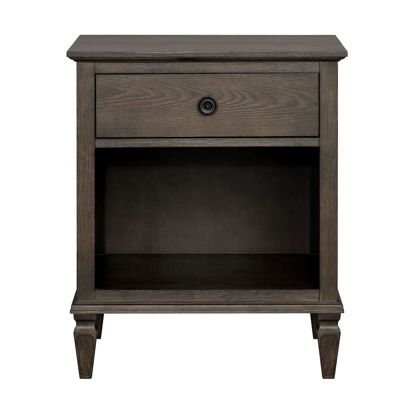 Madison Park Signature VIctoria One-Drawer Wood Nightstand with Shelf
