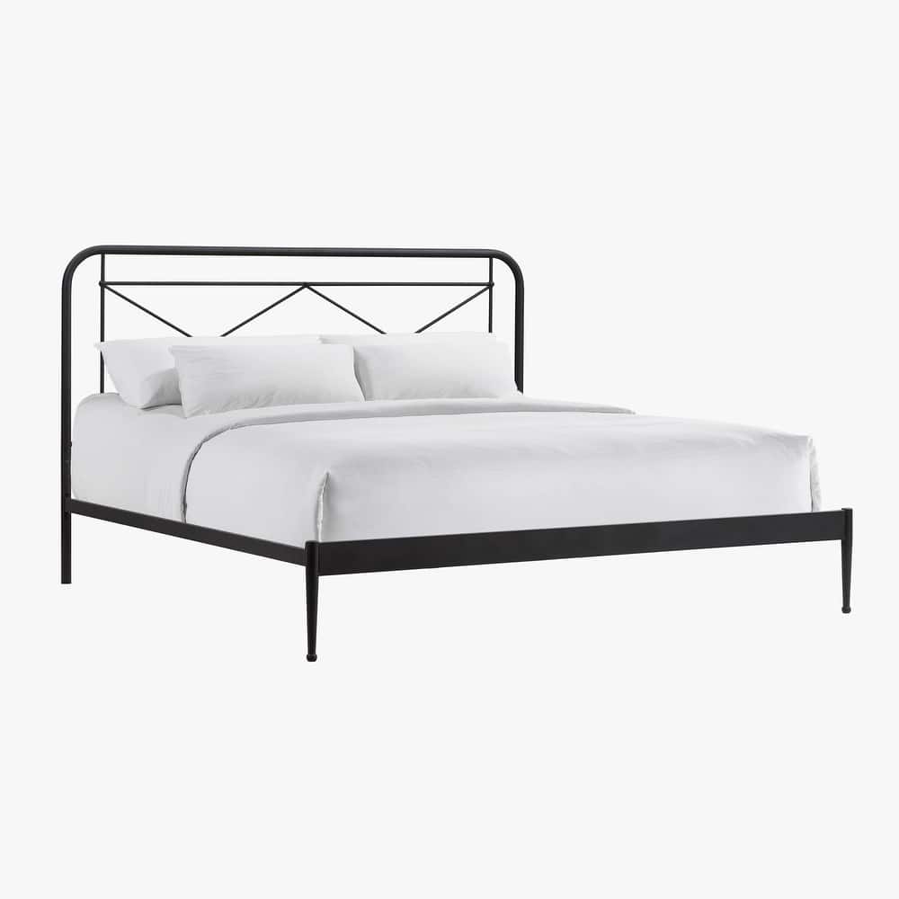 Intercon Vintage Metal Panel Bed, Black