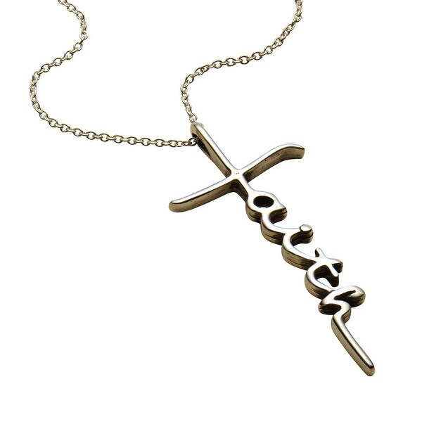 Long Sterling Silver Pendant Necklace 