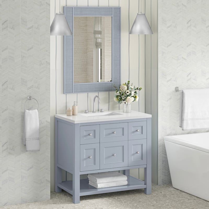 Solene 28" Mirror, Serenity Blue