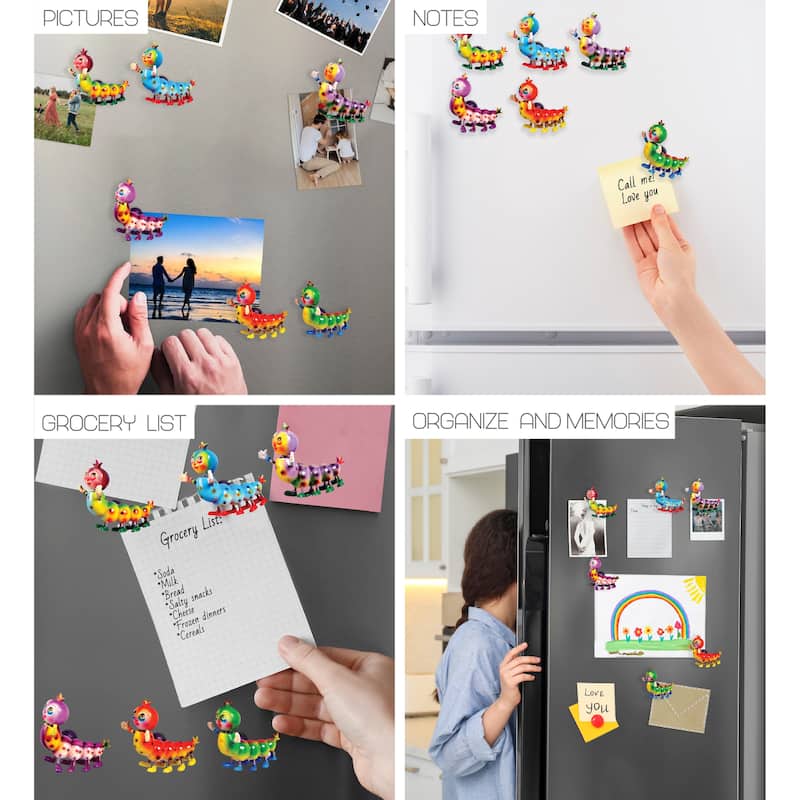 CoTa Global Caterpillar Refrigerator Bobble Magnets Set of 6