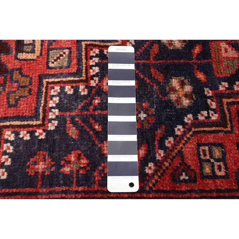 ECARPETGALLERY Hand-knotted Anatolian Vintage Dark Navy, Red Wool Rug - 4'4 x 7'9