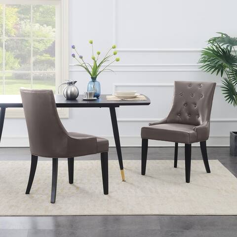 Bounded Leather Dinng Chair, Living Room Chair, Set of 2