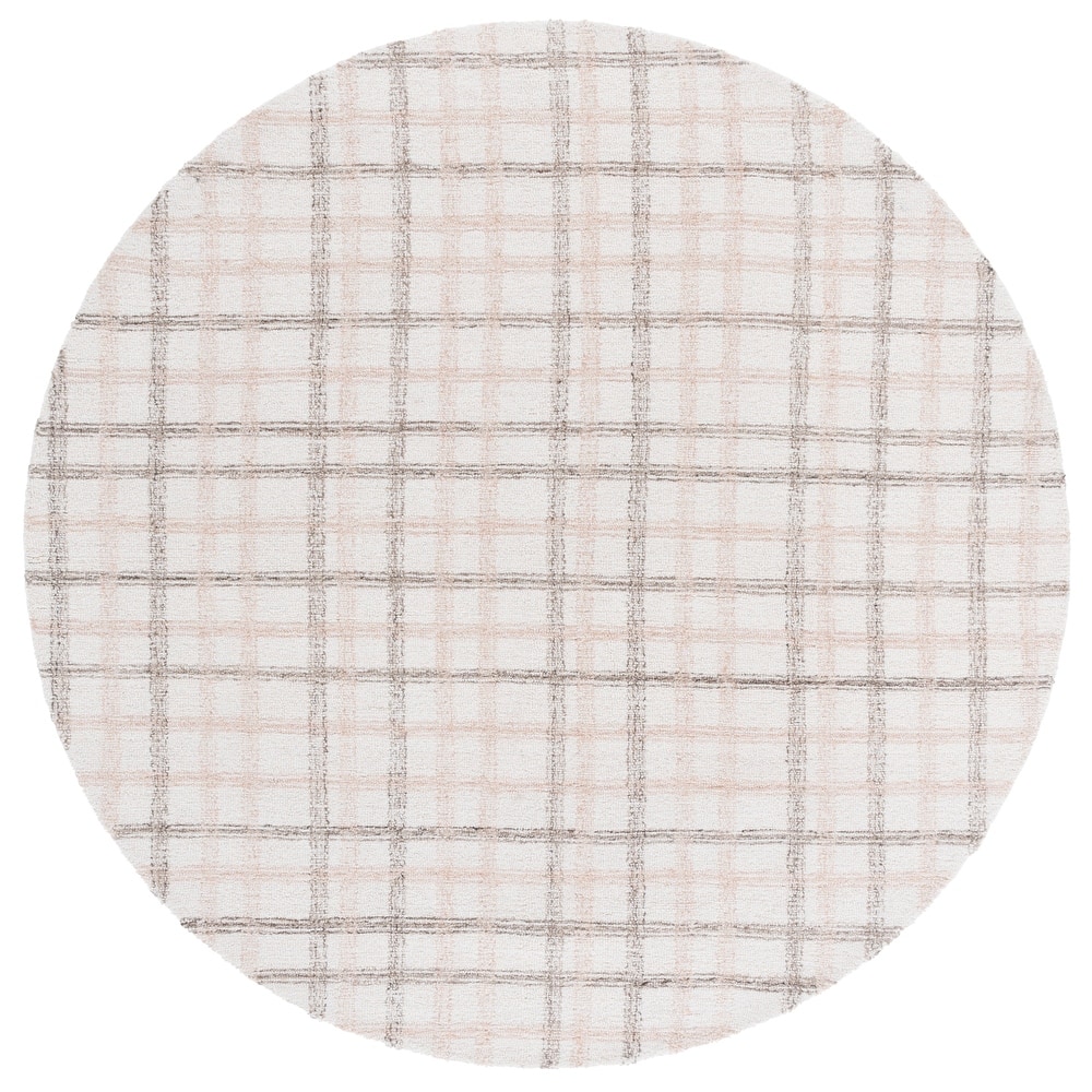 SAFAVIEH Handmade Ebony Sufiya Plaid Wool Rug