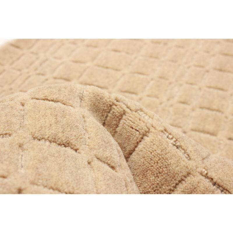 Kashkuli Gabbeh Tan Rug 3'11" x 3'11" - 3'11 x 3'11