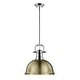 preview thumbnail 11 of 11, Duncan 1-light Hanging Dome Pendant with Rod