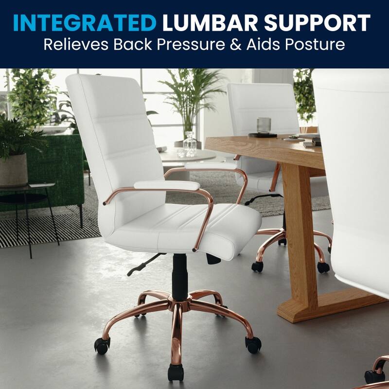 Mid-back LeatherSoft Executive Swivel Office Chair