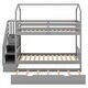 preview thumbnail 7 of 16, Staircase Storage Multifunctional Twin over Twin House Bunk Bed with Staircase and Storage