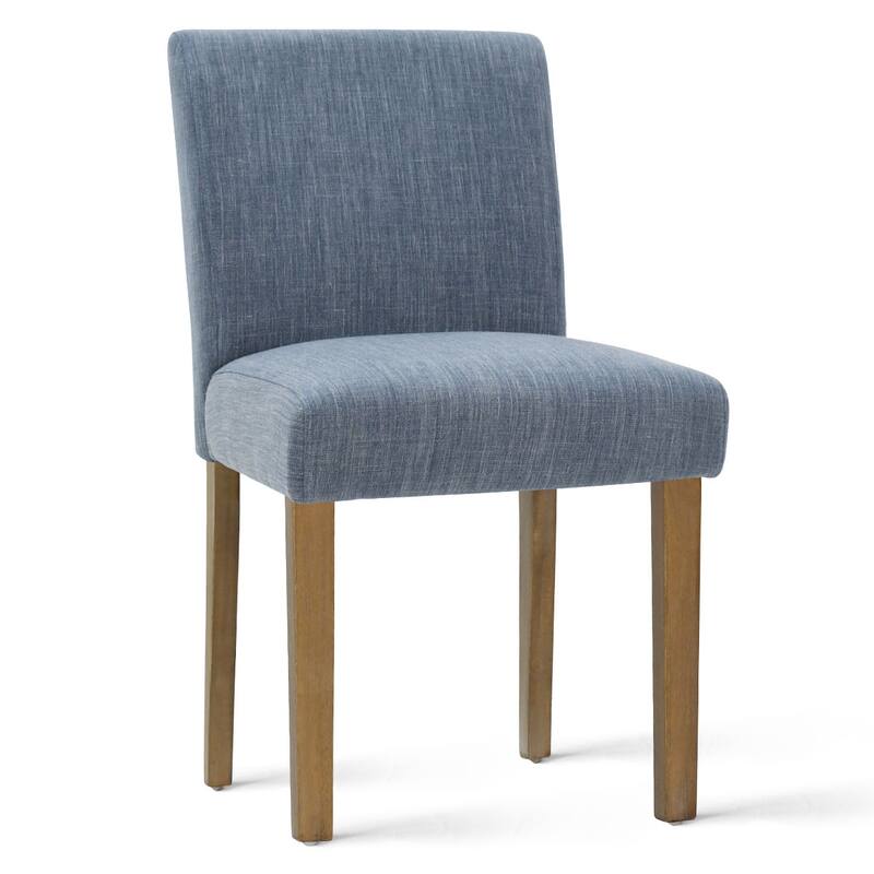 Linen Upholstered Solid Wood Dining Chair (Set of 2)