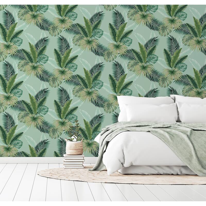 Arthouse Miami Navy Palms Wallpaper