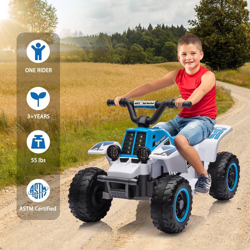 6V Electric Kids ATV, 4-Wheeler Ride-on Vehicle for Kids Best Gift