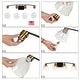 preview thumbnail 14 of 13, Modern Farmhouse 4-Light Black Gold Bathroom Vanity Lights Glass Wall Sconces - D32.3" x H8.6"