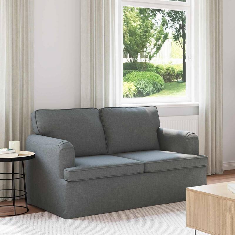 vidaXL Sofa Dark Grey in Fabric - Dark grey-47.24 in