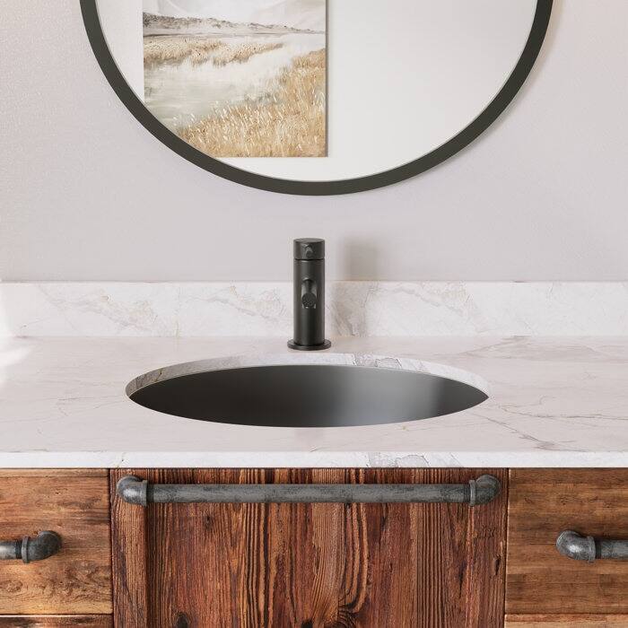 DeerValley Symmetry 18" Oval Vitreous China Undermount Bathroom Sink