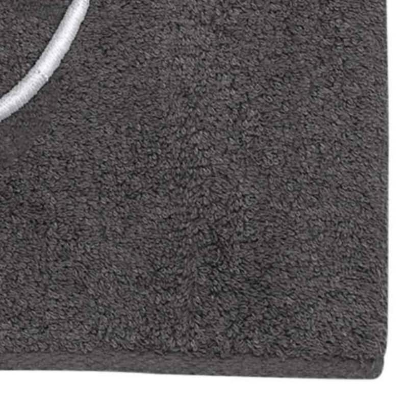 Avanti Linens Granite/Silver Script Monogram Bath Towel Letter D - Bath Towel