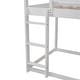 preview thumbnail 13 of 16, Modern Twin Size Wood Bunk House Bed with Slide, Ladder & Roof, Gray