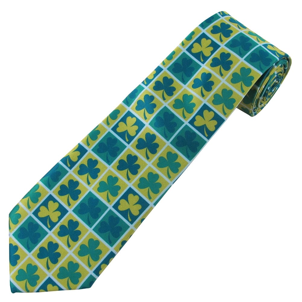 Patrick/’s Day Black /& Green Pocket Square Shamrock Handkerchief for St