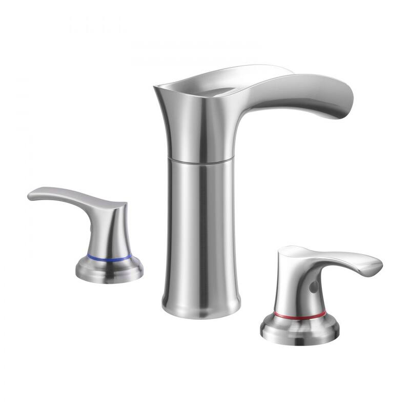 Zinc Alloy Deck Mount Roman Bathtub Faucet with Dual Handles and Drip-Free 3-Hole Installation - 6.30” x 2.24” x 8.86”