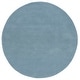 preview thumbnail 45 of 51, SAFAVIEH Handmade Fifth Avenue Goretti Solid New Zealand Wool Rug 5' Round - Blue - Round