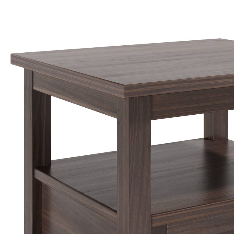 WYNDENHALL Norfolk SOLID WOOD 20 inch Wide Rectangle Transitional End Side Table - 20 inch Wide