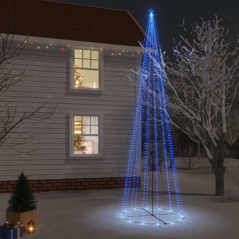 vidaXL Christmas Cone Tree Decoration Artificial Christmas Tree with LEDs