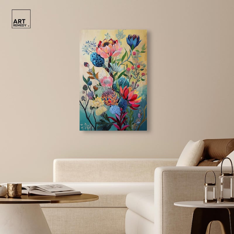 Exotic Bloom Medley I Canvas by Art Remedy, Gallery Wrapped