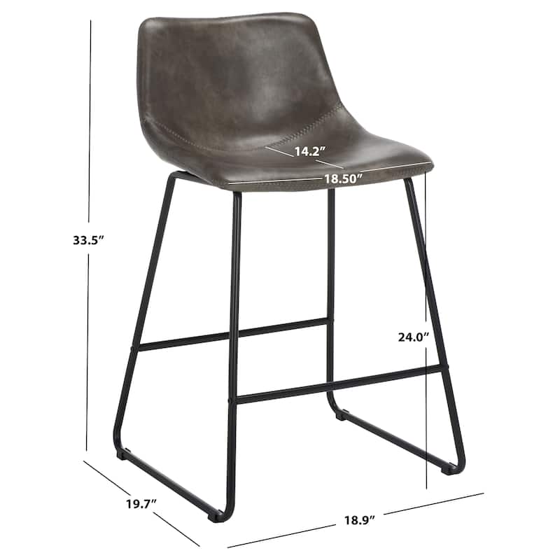 SAFAVIEH Acela 24-inch Counter Stool - 19"W x 20"D x 34"H